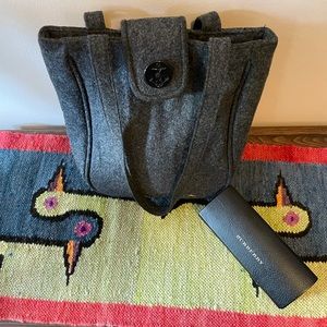 Grey wool small bag
